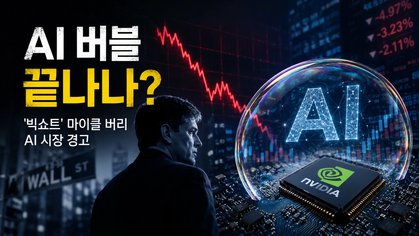 AI 버블 끝나나? ‘빅쇼트’ 마이클 버리의 경고… 시장은 왜 긴장하고 있을까