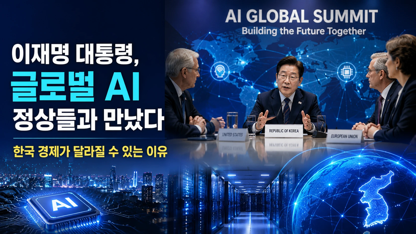 이재명 대통령, 글로벌 AI 정상들과 만났다…한국 경제가 달라질 수 있는 이유
