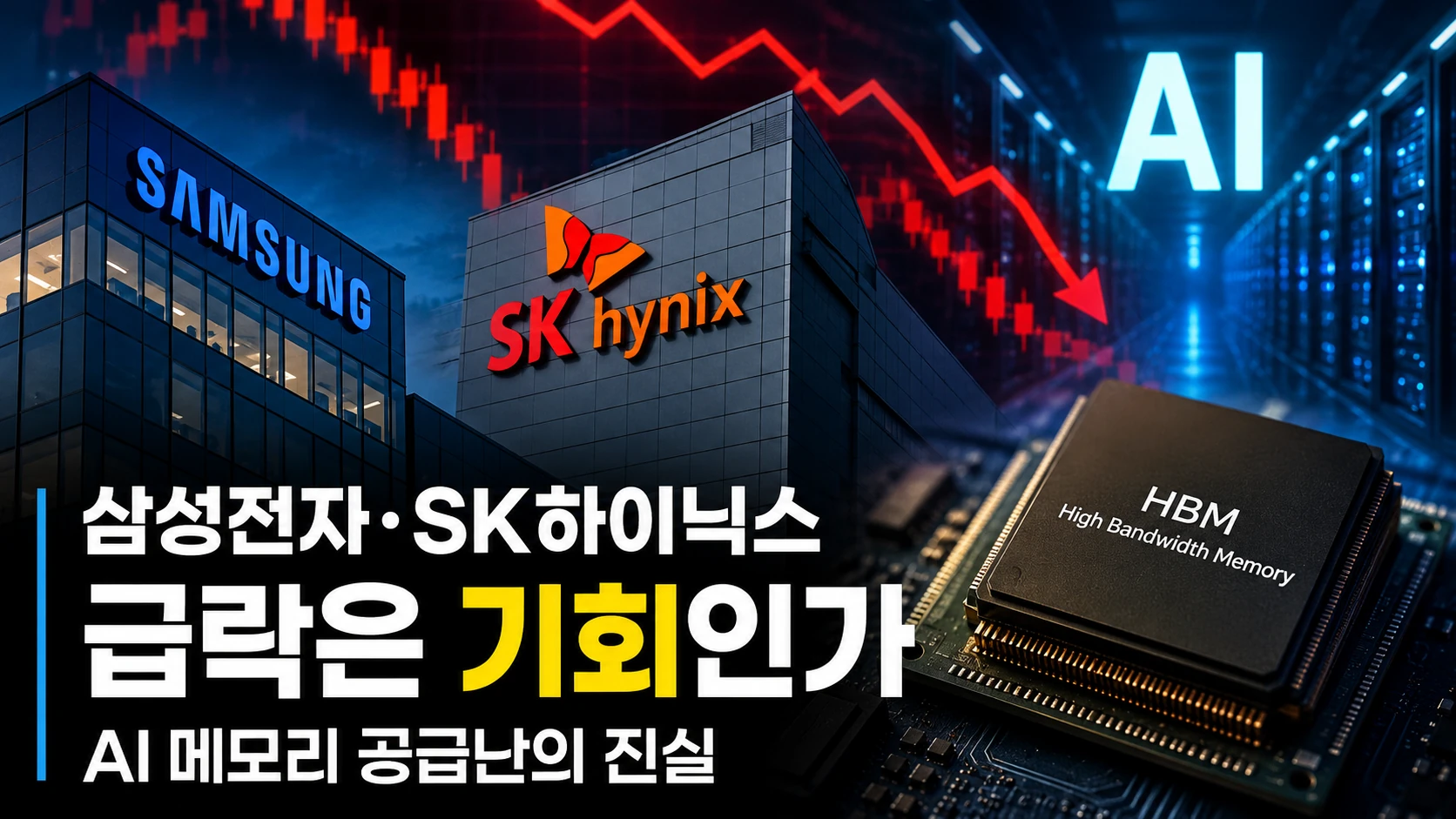 삼성전자·SK하이닉스 급락은 기회인가…AI 메모리 공급난의 진실