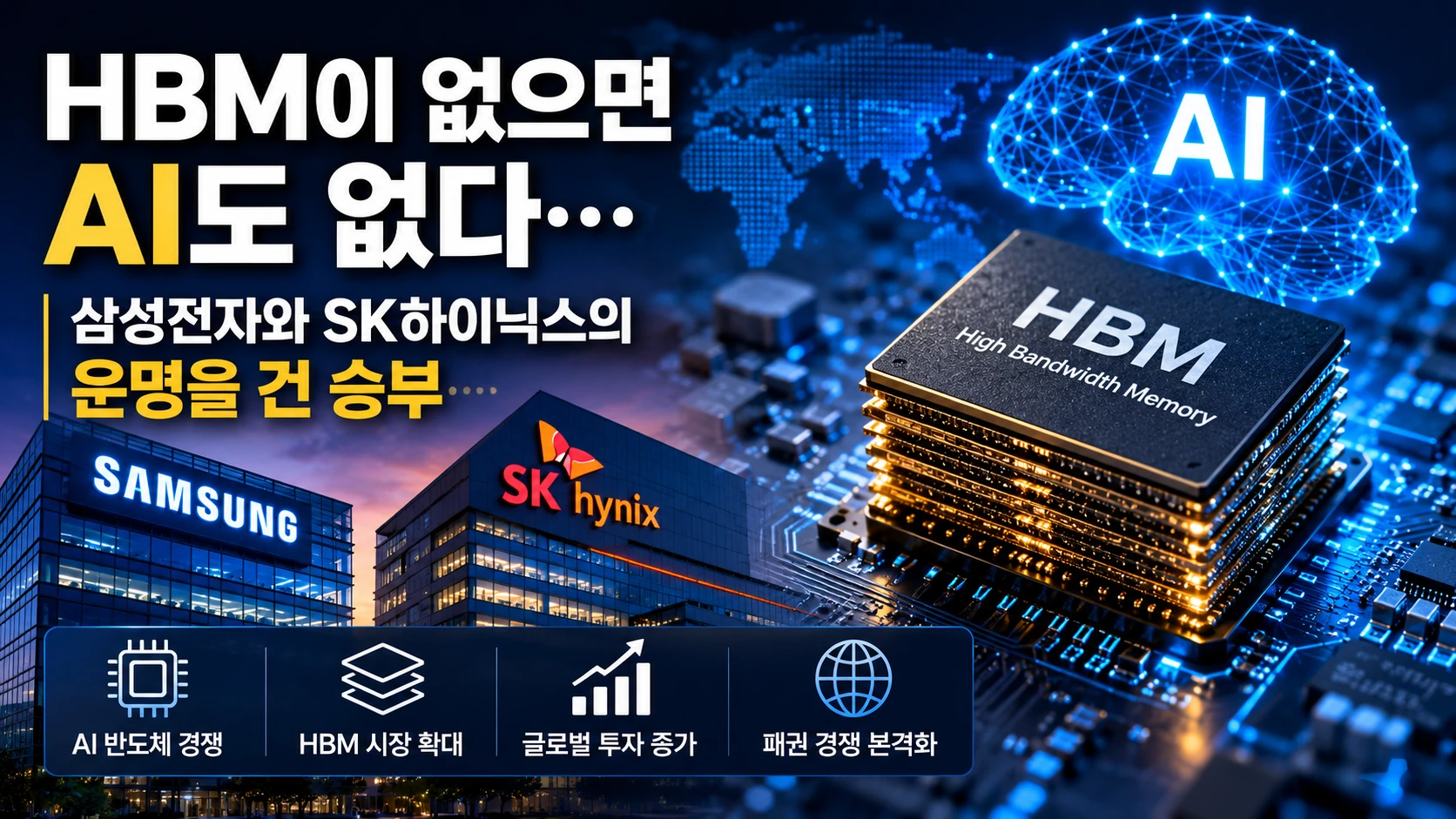 HBM이 없으면 AI도 없다…삼성전자와 SK하이닉스의 운명을 건 승부