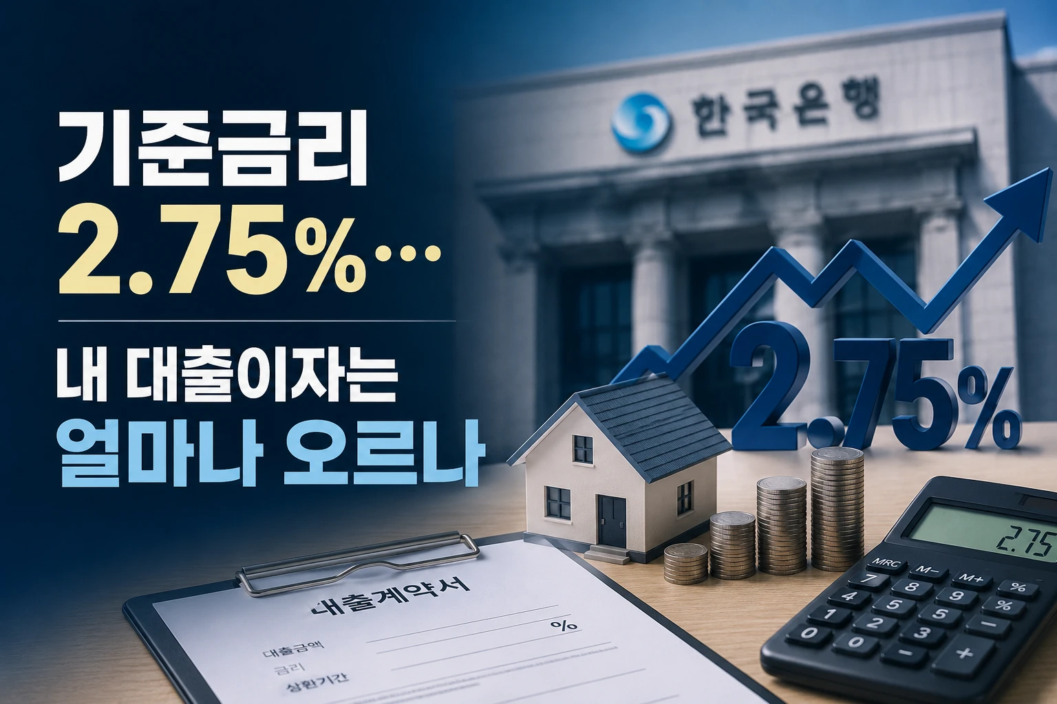 기준금리 2.75%… 내 대출이자는 얼마나 오르나