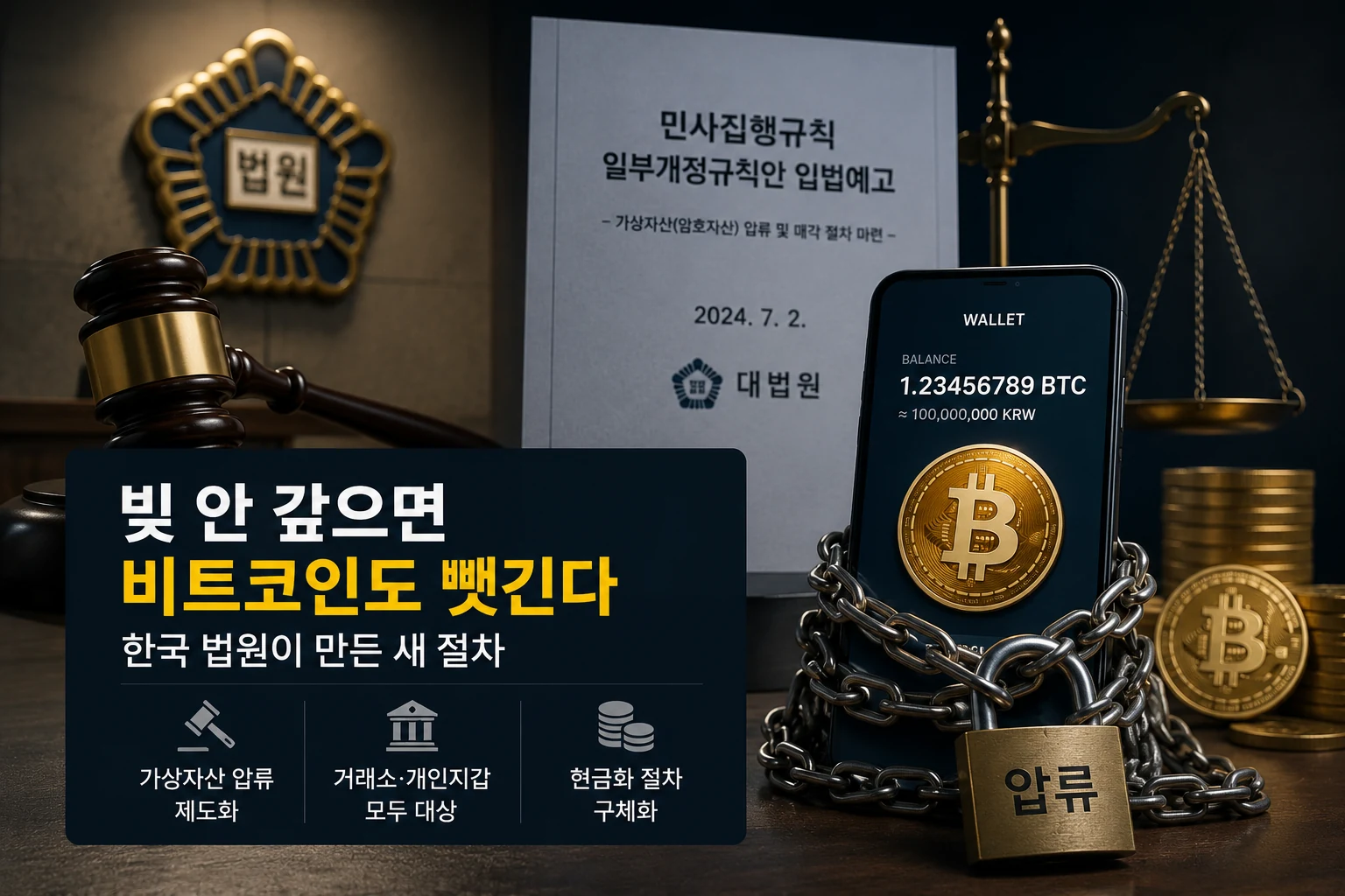 빚 안 갚으면 비트코인도 뺏긴다…한국 법원이 만든 새 절차