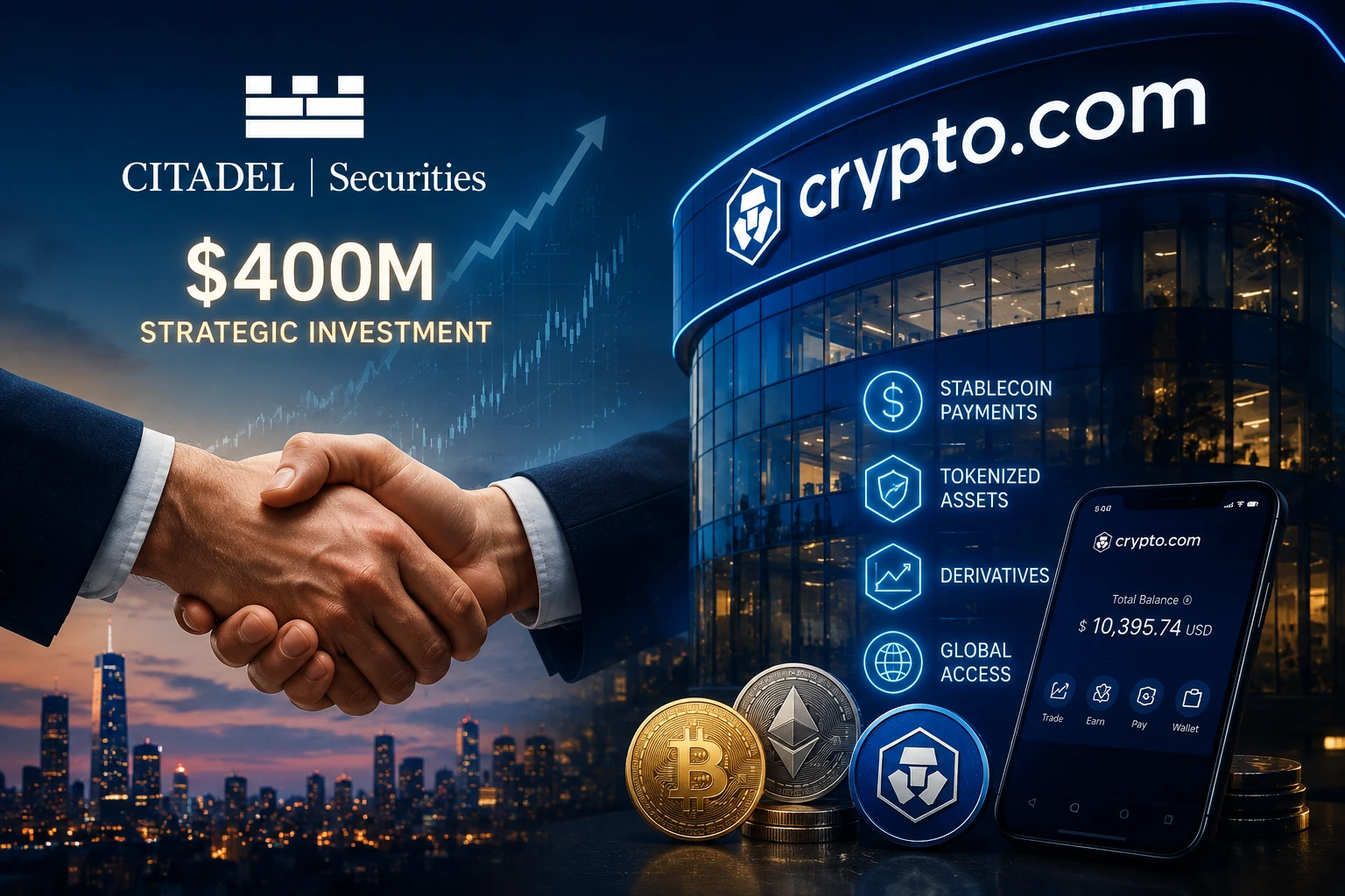 암호화폐 거래소에 5천억 원 투자…시타델은 왜 Crypto.com을 선택했을까