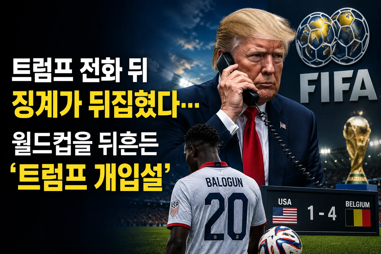 트럼프 전화 뒤 징계가 뒤집혔다…월드컵을 뒤흔든 ‘트럼프 개입설’