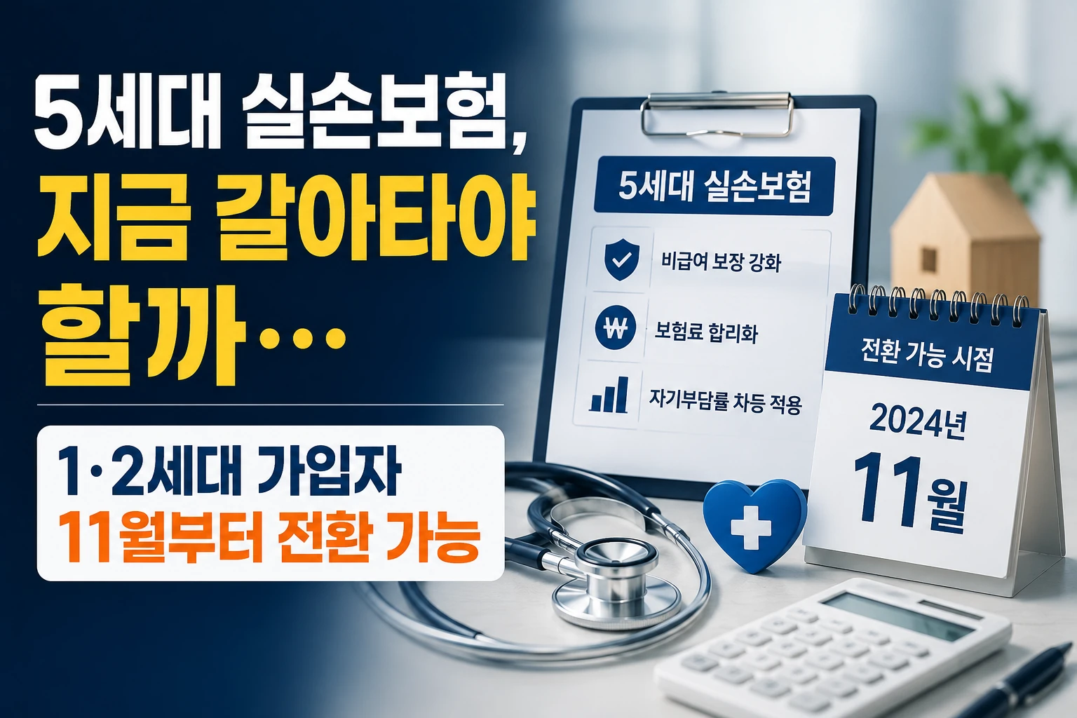 5세대 실손보험, 지금 갈아타야 할까… 1·2세대 가입자 11월부터 전환 가능