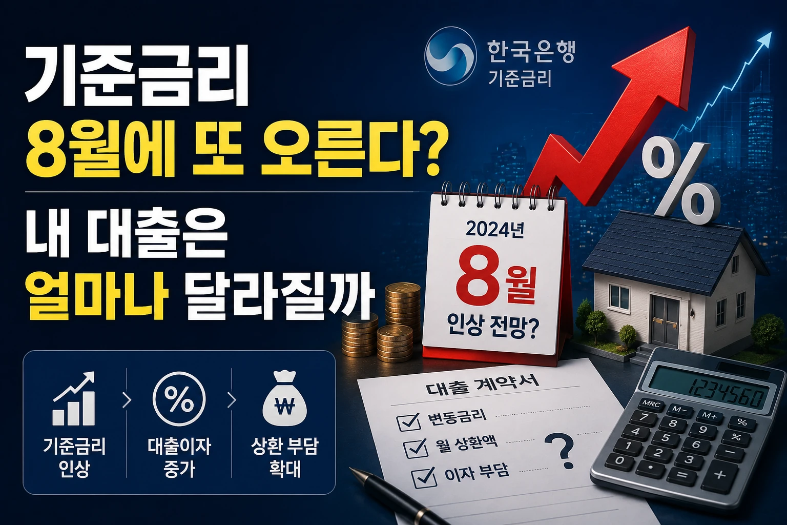 기준금리 8월에 또 오른다?…내 대출은 얼마나 달라질까