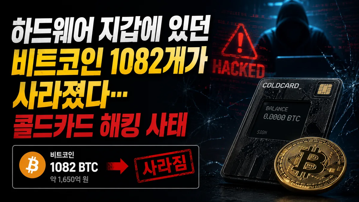 하드웨어 지갑에 있던 비트코인 1082개가 사라졌다…콜드카드 해킹 사태