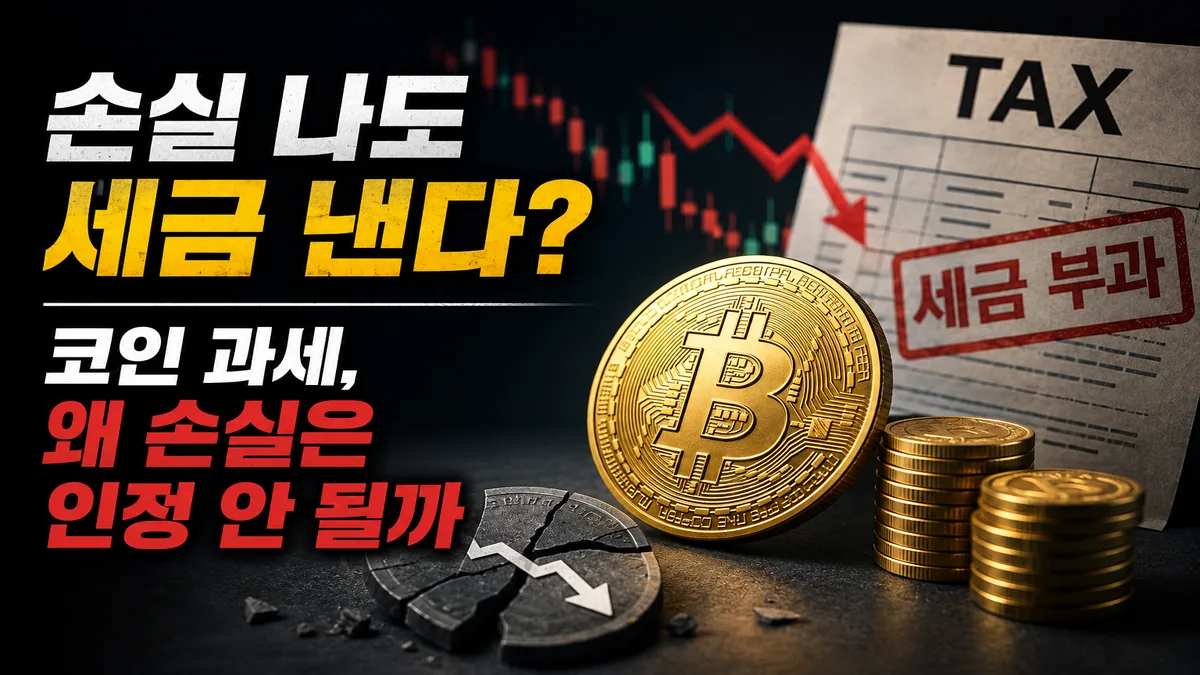 “손실 나도 세금 낸다?” — 코인 과세, 왜 손실은 인정 안 될까